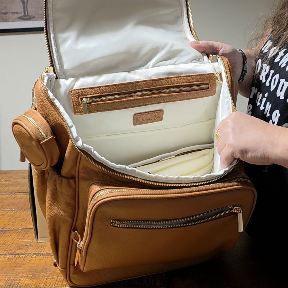 Tan Leather Backpack - Picture 6 of 10